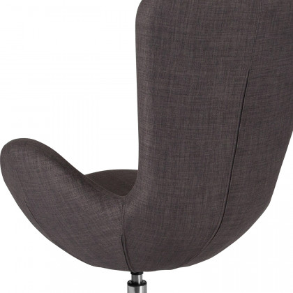 BLNK Egg Series Fabric Side Reception Chair - Dark Gray