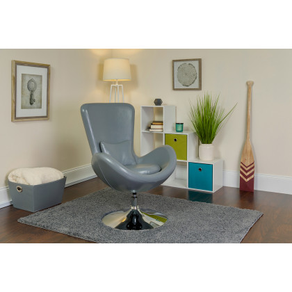 BLNK - Egg Series LeatherSoft Side Reception Chair