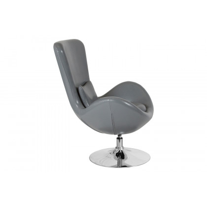 BLNK Egg Series LeatherSoft Side Reception Chair - Gray