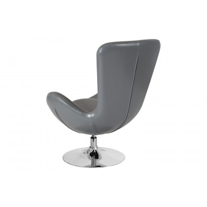 BLNK Egg Series LeatherSoft Side Reception Chair - Gray