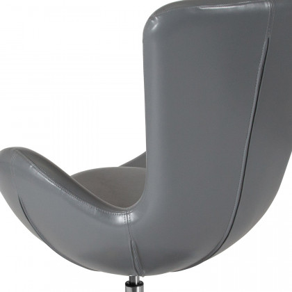 BLNK Egg Series LeatherSoft Side Reception Chair - Gray