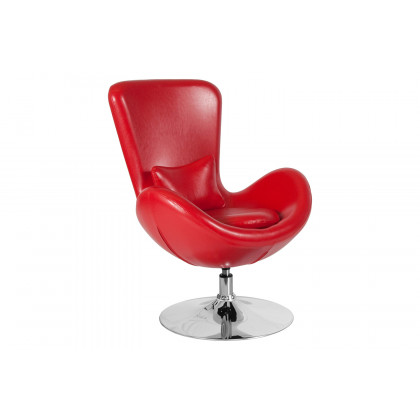 BLNK Egg Series LeatherSoft Side Reception Chair - Red