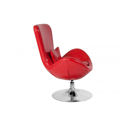 BLNK Egg Series LeatherSoft Side Reception Chair - Red