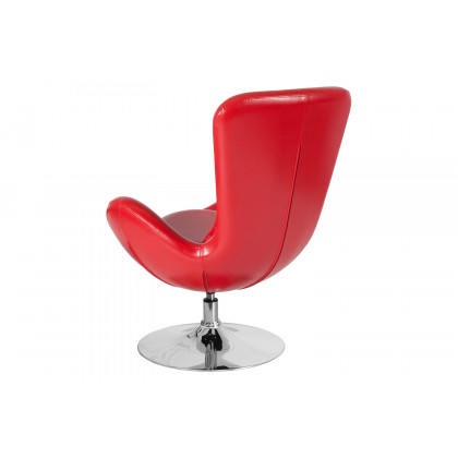 BLNK Egg Series LeatherSoft Side Reception Chair - Red