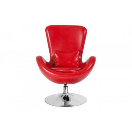 BLNK Egg Series LeatherSoft Side Reception Chair - Red