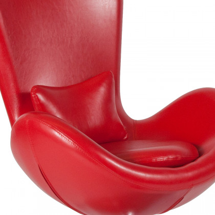 BLNK Egg Series LeatherSoft Side Reception Chair - Red