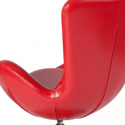 BLNK Egg Series LeatherSoft Side Reception Chair - Red