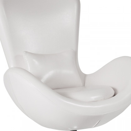 BLNK Egg Series LeatherSoft Side Reception Chair - White