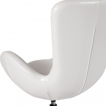 BLNK Egg Series LeatherSoft Side Reception Chair - White