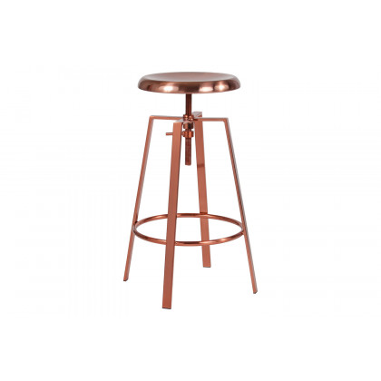 BLNK Toledo Industrial Style Bar Stool with Swivel Lift Adjustable Height Seat - Rose Gold