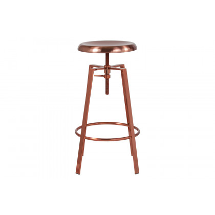 BLNK Toledo Industrial Style Bar Stool with Swivel Lift Adjustable Height Seat - Rose Gold