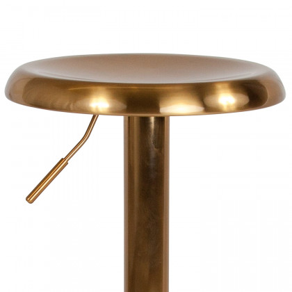 BLNK Madrid Series Adjustable Height Retro Bar Stool - Gold