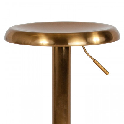 BLNK Madrid Series Adjustable Height Retro Bar Stool - Gold