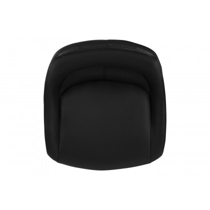 BLNK Contemporary Vinyl Adjustable Height Bar Stool with Chrome Base - Black