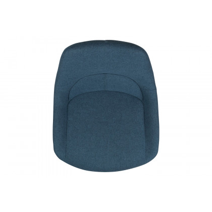 BLNK Elijah Fabric Adjustable Height Bar Stool with Chrome Base - Blue