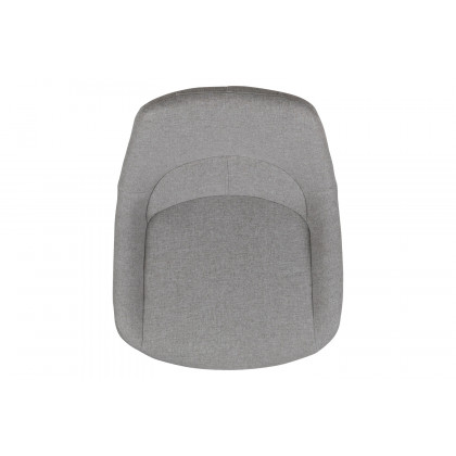 BLNK Elijah Fabric Adjustable Height Bar Stool with Chrome Base - Gray