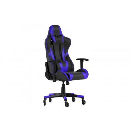 BLNK X20 Gaming Racing Office Computer PC Adjustable Chair with Reclining Back and Transparent Roller Wheels - Blue