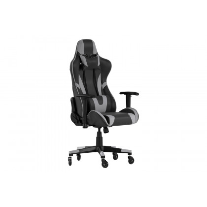 BLNK X20 Gaming Racing Office Computer PC Adjustable Chair with Reclining Back and Transparent Roller Wheels - Gray