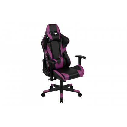 BLNK X20 Gaming Racing Office Ergonomic Computer PC Adjustable Swivel Chair with Fully Reclining Back - Purple