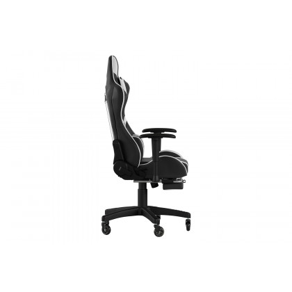BLNK X30 Gaming Racing Computer Chair with Reclining Back, Slide-Out Footrest, and Transparent Roller Wheels - Black
