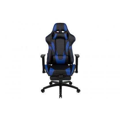 BLNK X30 Gaming Racing Office Ergonomic Computer Chair with Reclining Back and Slide-Out Footrest - Blue