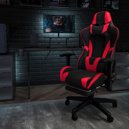 BLNK - X30 Gaming Racing Office Ergonomic Computer Chair with Fully Reclining Back and Slide-Out Footrest