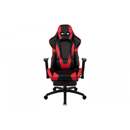 BLNK X30 Gaming Racing Office Ergonomic Computer Chair with Fully Reclining Back and Slide-Out Footrest - Red