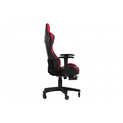 BLNK X30 Gaming Racing Computer Chair with Reclining Back, Slide-Out Footrest, and Transparent Roller Wheels - Red