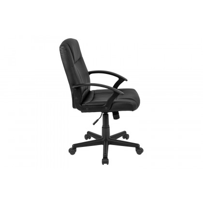 BLNK - Coffman Flash Fundamentals LeatherSoft Mid-Back Padded Task Office Chair with Arms, BIFMA Certified