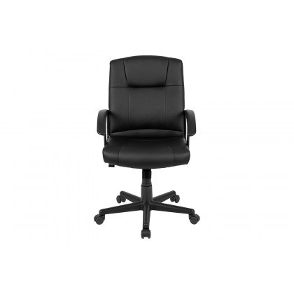 BLNK - Coffman Flash Fundamentals LeatherSoft Mid-Back Padded Task Office Chair with Arms, BIFMA Certified