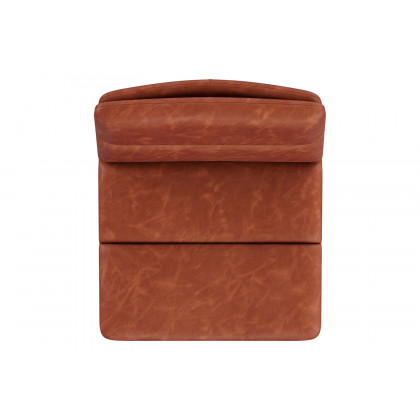 BLNK Hughes Commercial LeatherSoft Modern Mid-Back Adjustable Channel Stitched Bar Stools Set of 2 - Cognac
