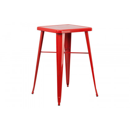 BLNK - Aaron Commercial Square Metal Indoor-Outdoor Bar Height Table