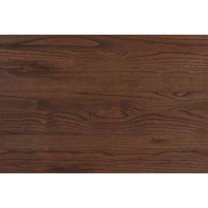 BLNK Webb Round Metal Indoor Table with Walnut Rustic Wood Top - Black