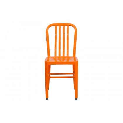 BLNK Gael Commercial Metal Indoor-Outdoor Chair - Orange
