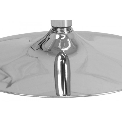 BLNK Hills Round Glass Table with Chrome Base - 31.5"D x 29"H