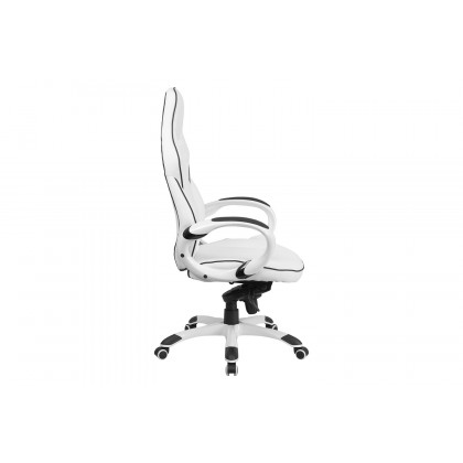 BLNK - Vinyl High Back Executive Swivel Office Chair with Black Trim and Arms