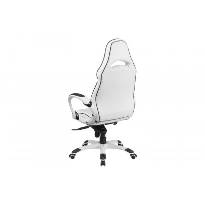 BLNK - Vinyl High Back Executive Swivel Office Chair with Black Trim and Arms
