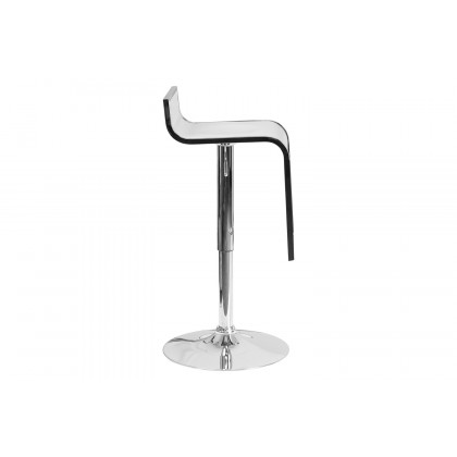 BLNK - Contemporary Plastic Adjustable Height Bar Stool with Chrome Drop Frame