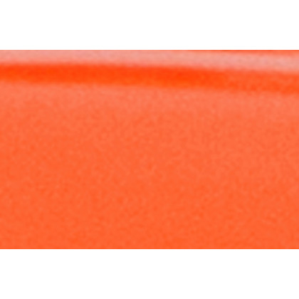 BLNK Dash Plastic Adjustable Height Bar Stool with Rounded Cutout Back and Chrome Base - Orange