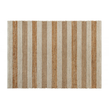 BLNK - Mariah Hand Woven Striped Jute Blend Area Rug in Natural Tones