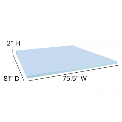 BLNK Capri Comfortable Sleep 12" Foam Pocket Spring Mattress and 2" Gel Memory Foam Topper Bundle - King Size