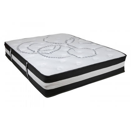 BLNK Capri Comfortable Sleep 12" Foam Pocket Spring Mattress and 3" Gel Memory Foam Topper Bundle - Full Size