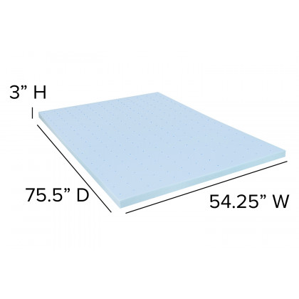 BLNK Capri Comfortable Sleep 12" Foam Pocket Spring Mattress and 3" Gel Memory Foam Topper Bundle - Full Size
