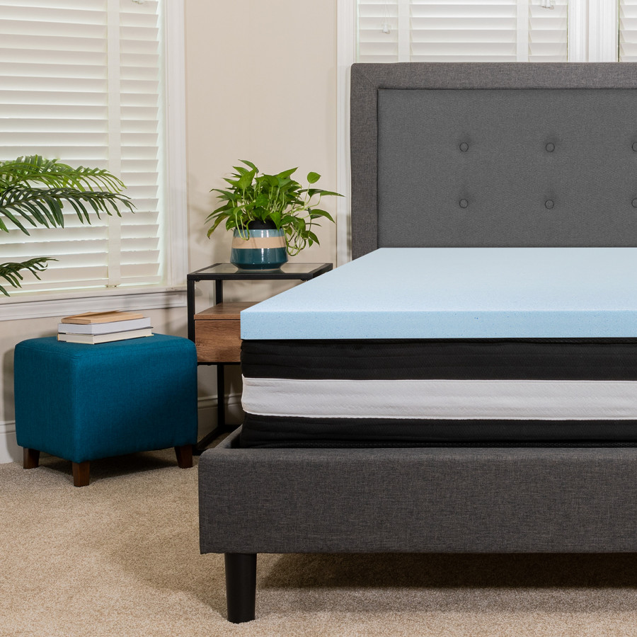 BLNK Capri Comfortable Sleep 12" Foam Pocket Spring Mattress and 3" Gel Memory Foam Topper Bundle - Twin Size
