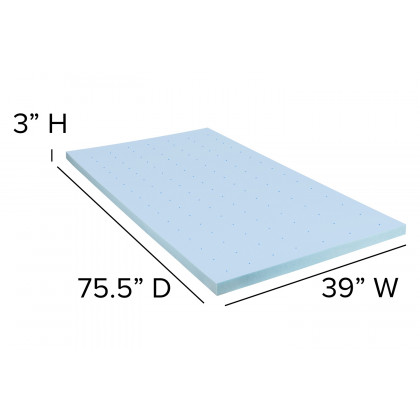 BLNK Capri Comfortable Sleep 12" Foam Pocket Spring Mattress and 3" Gel Memory Foam Topper Bundle - Twin Size