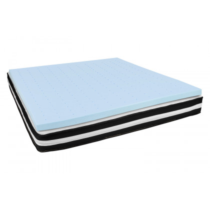 BLNK Capri Comfortable Sleep 10" Foam Pocket Spring Mattress and 3" Gel Memory Foam Topper Bundle - King Size