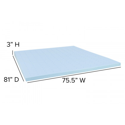 BLNK Capri Comfortable Sleep 10" Foam Pocket Spring Mattress and 3" Gel Memory Foam Topper Bundle - King Size