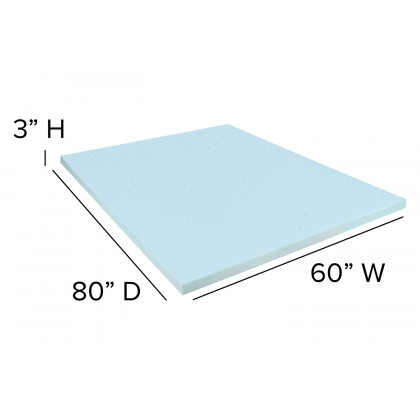 BLNK Capri Comfortable Sleep 10" Foam Pocket Spring Mattress and 3" Gel Memory Foam Topper Bundle - Queen Size