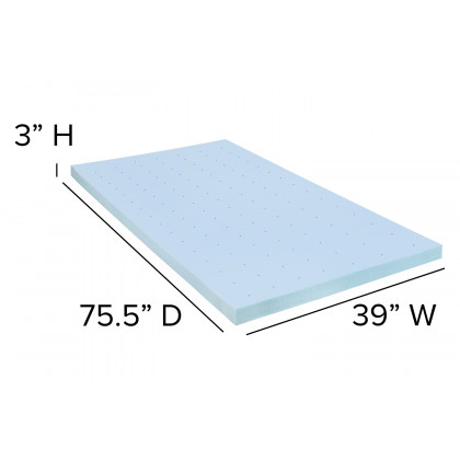 BLNK Capri Comfortable Sleep 10" Foam Pocket Spring Mattress and 3" Gel Memory Foam Topper Bundle - Twin Size