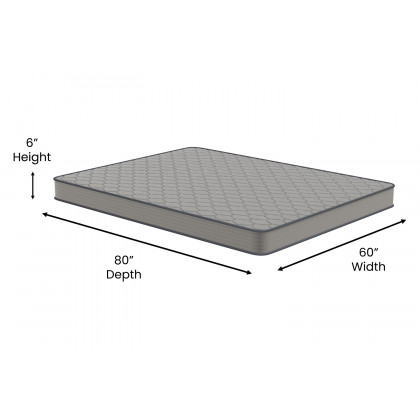 BLNK Capri Comfortable Sleep 6" Spring Mattress - Queen Size